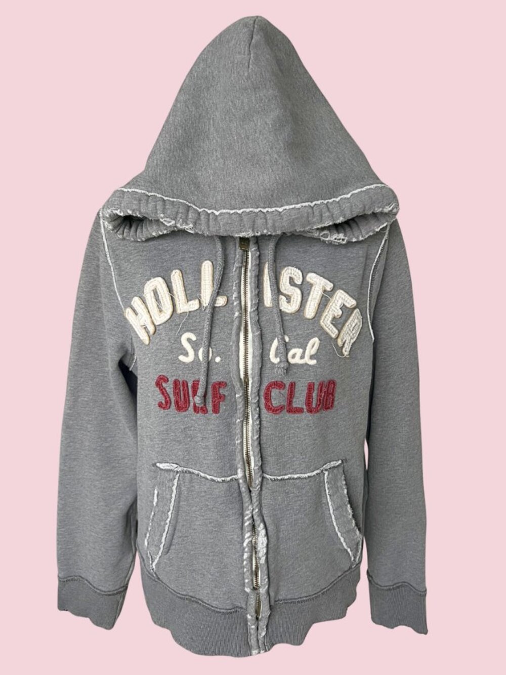 Vintage Y2K Hollister Surf Club Zip Hoodie